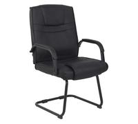 Silla cantiléver xxl attila simil cuero negro/negro 67x60x104 cm