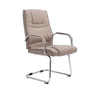 Silla cantiléver xxl attila tapizada en tela gris topo 67x60x104 cm