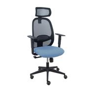Silla Cilanco negra malla negra asiento bali azul cielo brazo regulable cabecero regulable