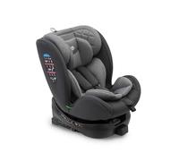 Silla Coche Bebe Giratoria 360º Interbaby | 0-12 Años, 40-150cm | Anclaje Isofix, Protección Lateral SIP de Impactos, 4 Posiciones Reclinable, 11 Posiciones Cabezal | Gris