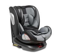 Silla Coche Bebé Giratoria 360º Interbaby - Aruna | 0-12 Años, 40-150 cm | Anclaje Isofix, Protección Lateral SIP de Impactos, 3 Posiciones Reclinable, 8 Posiciones Cabezal | Gris
