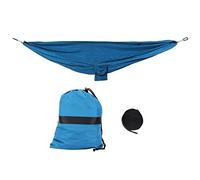 Silla colgante cama hamaca portátil de doble uso, poliéster 300T, 260 x 140 cm, color azul gris, construcción, ligera y transpirable, ideal para acampar y uso al aire libre (azul pavo real)