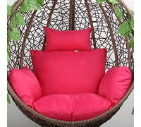 Silla colgante con forma de huevo de ratán grueso para jardín, patio, al aire libre, silla columpio, silla Cush Loun, silla de jardín, mesa de piel y Slish