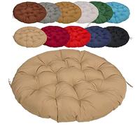 Silla colgante Cush 110 cm/43.3 pulgadas almohada para asiento oscilante con soporte de posición, ideal para balcón, terraza, ventana bahía, sala de estar, suelo, color caqui