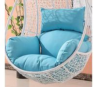 Silla colgante de mimbre impermeable para exteriores con cojín de huevo de lágrima para muebles de patio, perfecta para uso en jardín o balcón