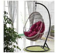 Silla Colgante Huevo Cojín,Cojín Suave de Engrosamiento para Columpio Colgante - Silla Colgante Cojín con Mimbre Hamaca Jardín - Tamaño 90 * 120cm (Sin Silla Colgante)