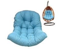 Silla colgante para exteriores, almohadilla gruesa para hamaca y columpio, asiento resistente al agua con relleno de polipropileno suave para jardín, balcón, patio, color azul 3