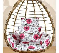Silla Colgante Tipo Huevo, Cojín Suave Y Grueso For Hamaca, Cojines Extraíbles For Exterior, For Jardín Y Balcón.(Style16)
