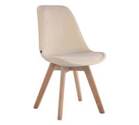 Silla comedor borneo v2 en terciopelo crema 55x48x84 cm