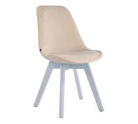 Silla comedor borneo v2 en terciopelo crema 55x48x84 cm