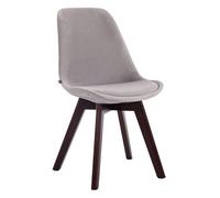 Silla comedor borneo v2 en terciopelo gris 55x48x84 cm