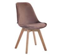 Silla comedor borneo v2 en terciopelo marrón 55x48x84 cm