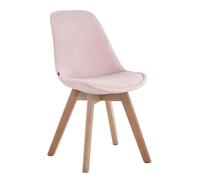 Silla comedor borneo v2 en terciopelo rosado 55x48x84 cm