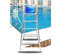 Silla comercial de salvavidas para piscina, silla de observación resistente para interior/exterior, playas, árbitro y socorrista, altura (72 x 82 x 120 cm), equipo de seguridad