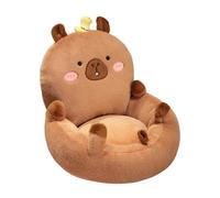 Silla con cojín de capibara: asiento de piso de felpa, almohada de respaldo suave, sofá | Decoración del dormitorio de la oficina en el hogar, comodidad de la habitación de las niñas y mujere