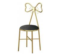 Silla con pajarita de mariposa, silla de tocador con marco de metal con elegante respaldo de mariposa para decoración de interiores, ideal para cafeterías o dormitorios