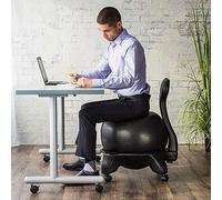 Silla con Pelota Silla de Postura Yoga Balance Ball con Soporte para La Espalda, Alivio del Dolor de Espalda Fisioterapia Silla de Ejercicios de Pelota para El Profesor Estudiante de Maternidad