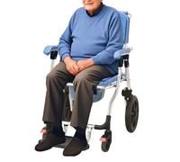 Silla Con Ruedas Para Inodoro 4 En 1 Silla Móvil Para Inodoro Silla Para Ducha Silla Para Inodoro Con Orinal Móvil Reposapiés Plegables Para Ancianos Discapacitados Embarazadas