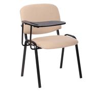 Silla conferencia ken con mesa plegable & en tela crema 71x53x81 cm