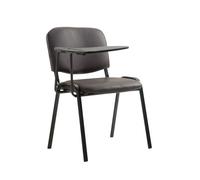 CLP Silla Confidente Ken con Brazo Extensible para Escritura I Silla para Academias con Pala Flexible para Apuntes I Silla de Conferencia Tapiza Color:marrón