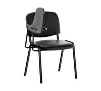 Silla conferencia ken con mesa plegable simil cuero negro 71x53x81 cm