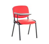 Silla conferencia ken con mesa plegable simil cuero rojo 71x53x81 cm