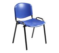 Silla Confidente con plástico y Metal 53x43x77cm Color Azul