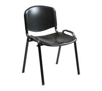 Silla Confidente con plástico y Metal 53x43x77cm Color Negro