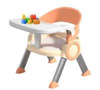 Silla de alimentación para bebés, silla de bebé para comer | Asiento de refuerzo para la mesa | Taburete de juego, asiento de piso compacto multifuncional con música para estudiar, tocar