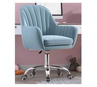 Silla de alquiler de terciopelo giratorio de la oficina en el hogar, estudiar asiento de asiento de la computadora tarea rodando silla de tareas de medio espalda ajustable para sala de estar, plato