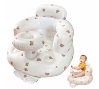 Silla de asiento para bebés, asiento inflable para bebé patrón de osos bomba de bomba empotrada silla de plegable con bandeja, cuello durante 6-36 meses