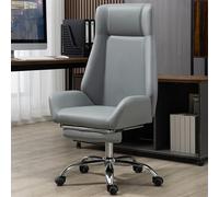 Silla de back office alta con apoyo lumbar | Silla de escritorio de oficina de cuero ejecutivo para grande y alto | Silla de oficina reclinable con sillas de escritorio de oficina en casa del