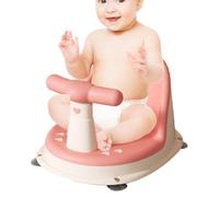Silla de baño para bebé sentado, asiento de baño para bebés recién nacidos, bonito soporte para bañera con respaldo y ventosas, asiento de bañera portátil para niños de 6 a 18 meses