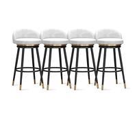 Silla de bar de desayuno de terciopelo taburete moderno con taburetes tapizados para la nuca para la isla de cocina giratoria 360 ° ideal para restaurante de desayuno 1 pcs Enterprise Thriving