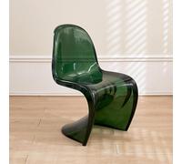 Silla de bar en forma de S, cómoda acrílico transparente, estilo Art Deco, comedor interior y exterior