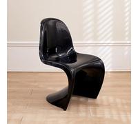 Silla de bar en forma de S, cómoda acrílico transparente, estilo Art Deco, comedor interior y exterior