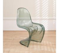 Silla de bar en forma de S, cómoda acrílico transparente, estilo Art Deco, comedor interior y exterior