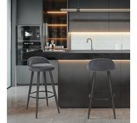 Silla de Bar WOLTU, 2 unids/set, taburete de Bar, taburete de mostrador con reposapiés, cocina, desayuno, comedor, taburete alto de cafetería para Bistro black velvet