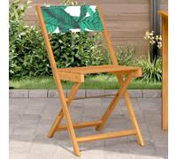 Silla de Bistró Plegable de Madera de Acacia Maciza para Exterior e Interior, Resistente y Estable, Diseño sin Brazos para Jardín Patio Balcón, Soporta 110 kg