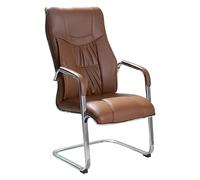 Silla de Brazo de recepción de invitado ergonómico con Soporte Lumbar para la Biblioteca de la Sala de Espera de la Oficina Barber Shop Brown Brown Octopus Feet
