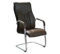 Silla de Brazo de recepción de invitado ergonómico con Soporte Lumbar para la Biblioteca de la Sala de Espera de la Oficina Barber Shop Brown Brown Octopus Feet