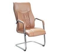 Silla de Brazo de recepción de invitado ergonómico con Soporte Lumbar para la Biblioteca de la Sala de Espera de la Oficina Barber Shop Brown Brown Octopus Feet