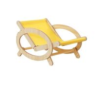 Silla de cama elevada para mascotas, cama ajustable para gatos | Silla de ocio para gatos de madera - Hamaca de sofá elevada de madera con cubierta de lona, resistente a los arañazos