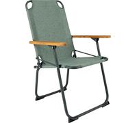 Silla de camping abatible con reposabrazos de bambú M verde Bushwick Industrial Bo-Camp