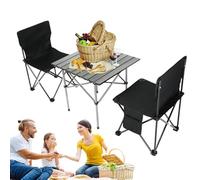 Silla De Camping Con Mesa,Set De Sillas Plegable Al Aire Libre - Muebles Al Aire Libre Plegable Impermeable Para Viajes, Playa Y Césped