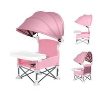 Silla De Camping Para Bebé - Asiento Elevador De Viaje Para Bebé | Asiento De Comedor Para Niños Pequeños Bandeja Extraíble Con Parasol | Silla De Alimentación Para Bebés Silla De Alimentación Plegabl