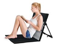 Silla de Camping Plegable - Asiento portátil de Suelo, Silla de césped con Respaldo, Equipo de Viaje para, Senderismo, Viajes, Playa, Camping, Accesorios | Muebles de Picnic para Uso en