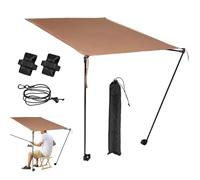 Silla de camping plegable de alta resistencia con toldo para el sol, asiento portátil para exteriores, playa, jardín, patio, viajes, ideal para adultos y entusiastas del aire libre
