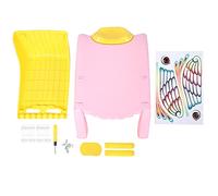 Silla de champú de niños plegables de Kuuleyn, dibujos animados ajustables, silla mentirosa para bebés TPE Material elástico suave Diseño seguro Accesorio de baño portátil Base no
