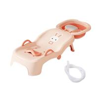 Silla de champú para niños - Tumbona plegable portátil, asiento de reposacabezas, solución práctica para el lavado del cabello para niños, niñas, 0-10 años, baño, salón, uso doméstico, inodoro